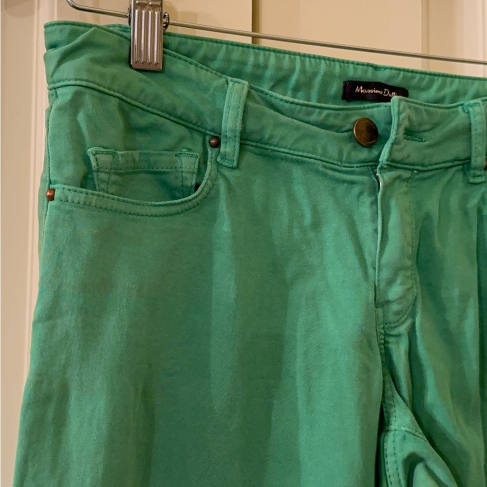 Massimo Dutti Women's Green 5-Pocket Type Skinny Fit Denim Jeans Size 2 - Picture 3 of 8